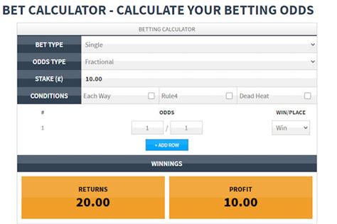 online betting guide - timeform betting calculator.